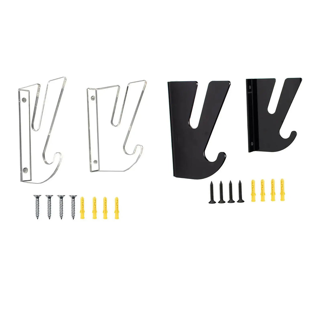 2Pcs Skateboard Wall Mount Organizer Rack Surfboard Acrylic Holder with Hanger Hook Skis Snowboard Stand for Longboard Display