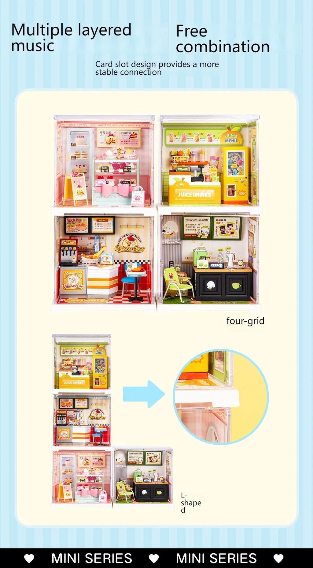 Mini Building Blocks DIY House Kit, Micro-Scale Scene Models Creative Gift for Women, Super World Tiny Craft