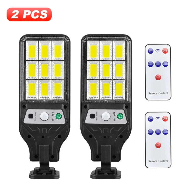 600W 344LED Outdoor Solar Led Lights 3 Modes Motion Sensor Solar Flood Lights Waterproof Security Lights Exterior Solar Lamp