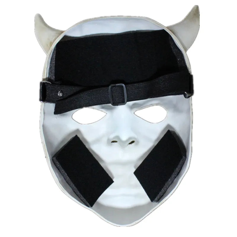 The Black Phone Mask Horror Movie The Grabber Cosplay Costume for Halloween Men's Masquerade Prop