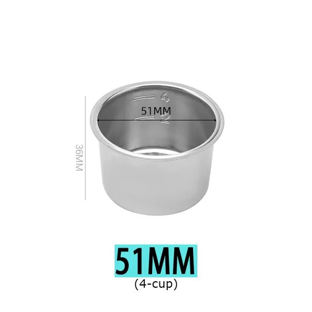 1Pcs 51mm 58mm 1-Cup 2-Cup 4-Cup Filter Basket Replacement for Coffee Bottomless Portafilter Barista Espresso Accessories
