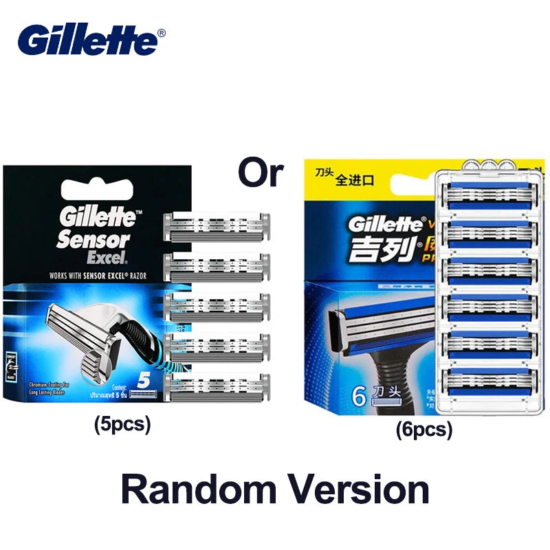 Gillette Sensor Excel Razor Blades Ultra Thin 3 Layer Sharp Shaving Blades Vector3 Men Face Hair Removal  Shaver Replace Refills