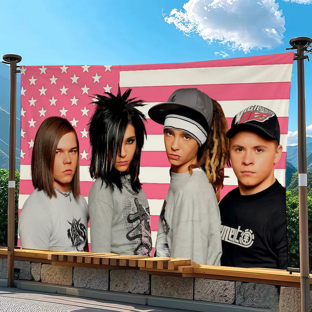 Rock T-Tokio H-Hotel Flag Suitable For Party Club Outdoor Indoor Wall Art Decoration Banner Gift