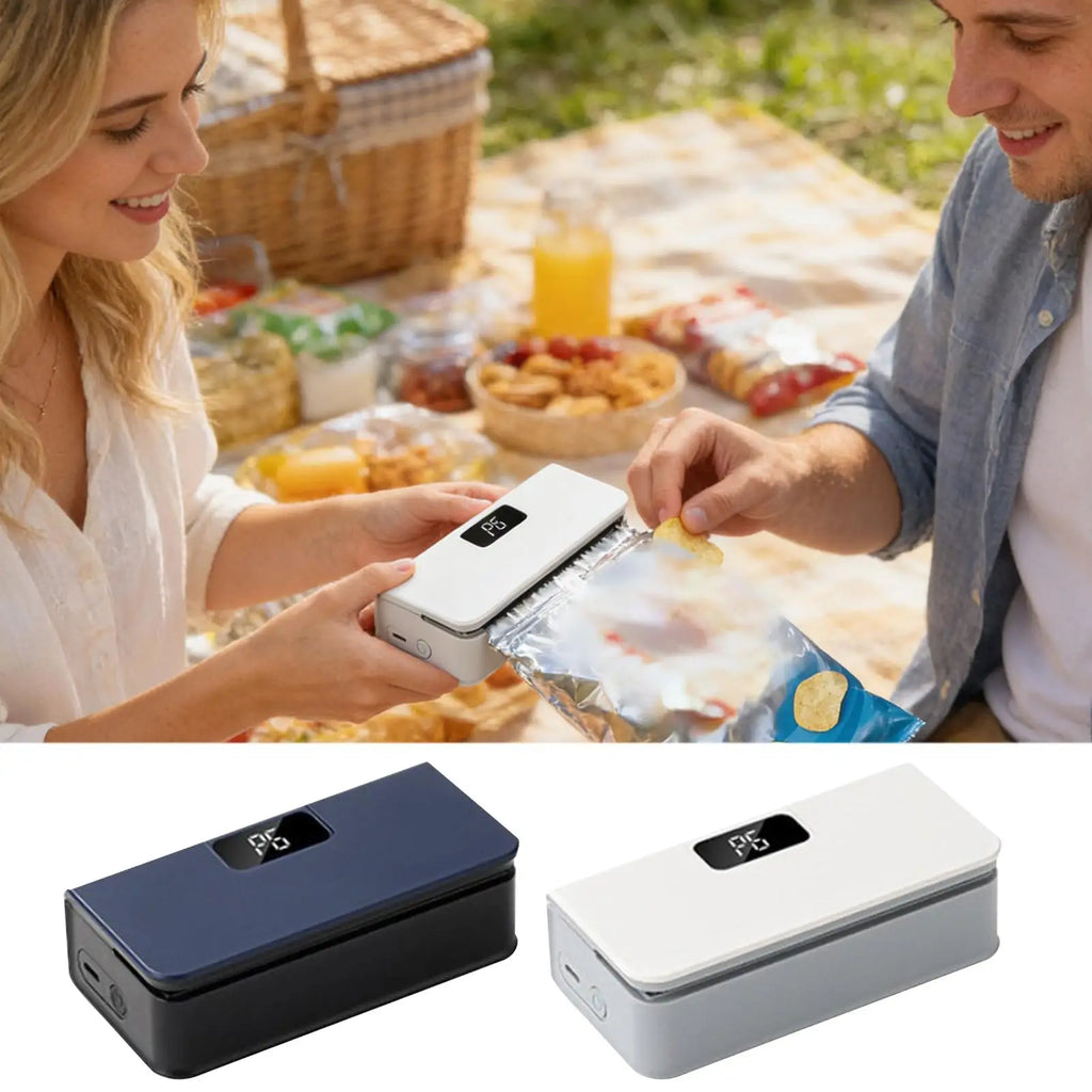 Mini Sealer 6-Mode Rechargeable Magnetic with Cutter Electric Handheld Sealer Machine for Home Kitchen Restaurant Snack Chip