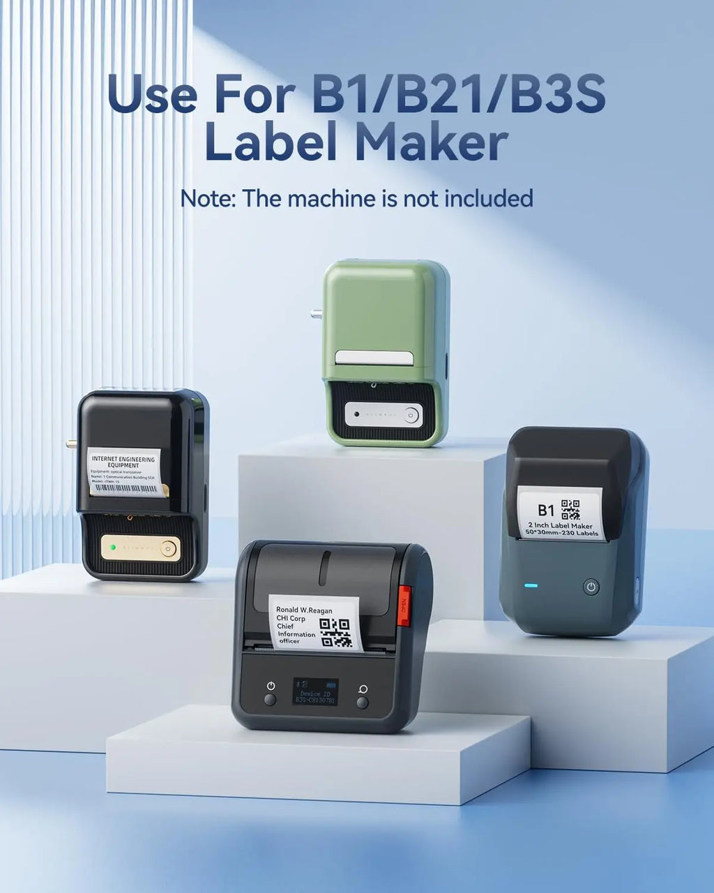 Niimbot Thermal Label for B21/B3S/B1 Printer Waterproof Label Business Shipping Address Labeling Replacement with Self-Adhesive