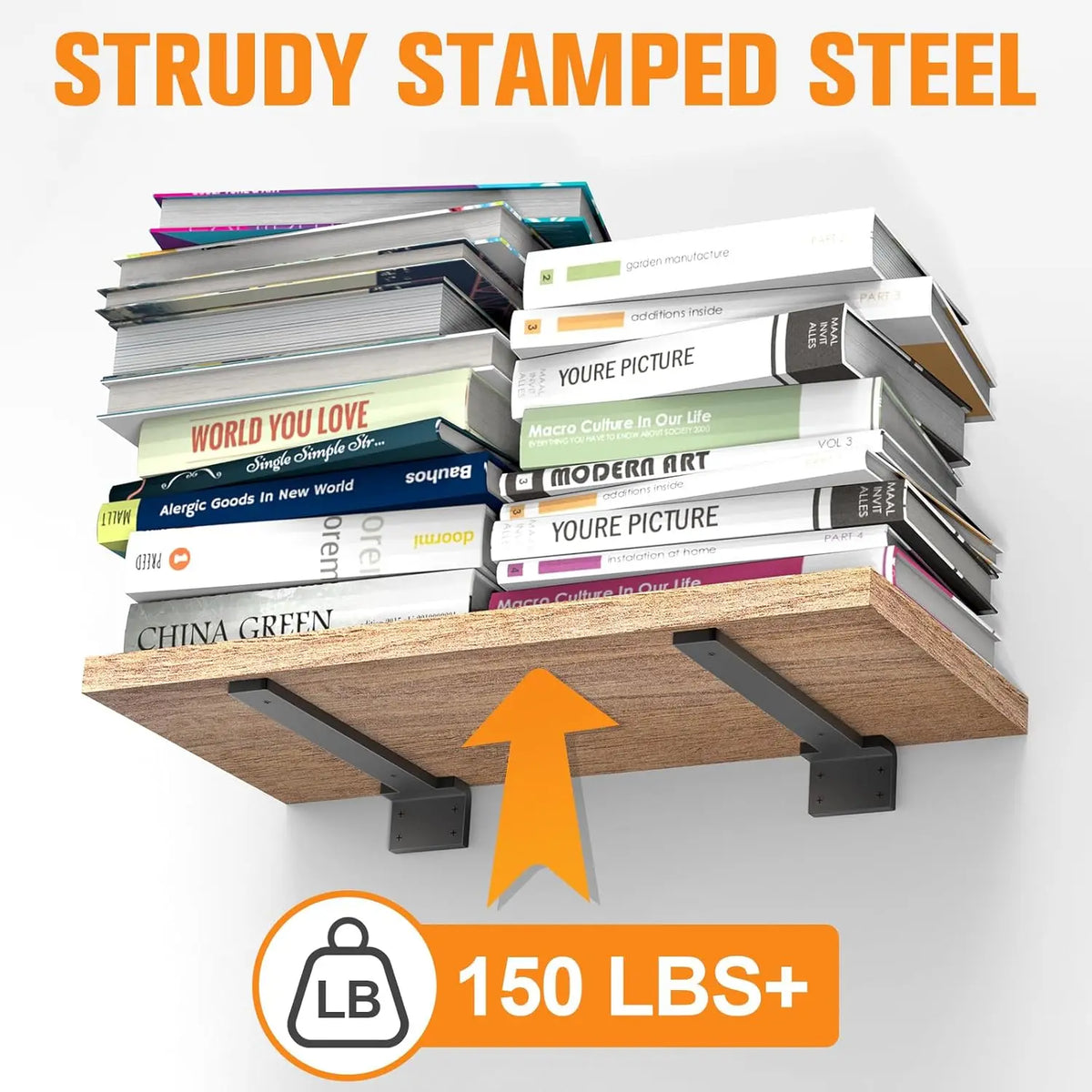 Thickened Floating Shelf Brackets Integrated Wall-Mounted Invisible L Bracke Rust-Resistant Heavy Duty Furniture Board Support