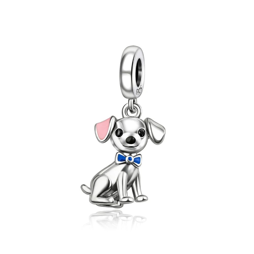 Beautiful 925 Sterling Silver Puppy Cat Swallow Raccoon Giraffe Animal Pendant Fit DIY Bracelet Necklace Package Jewelry Gifts