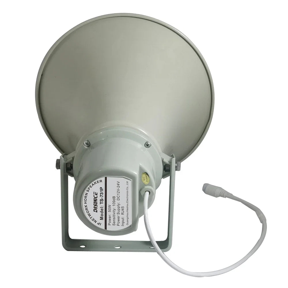 50W SIP Horn Speaker Trumpet Speaker Network Management Software Control Support ONVIF TCP UDP