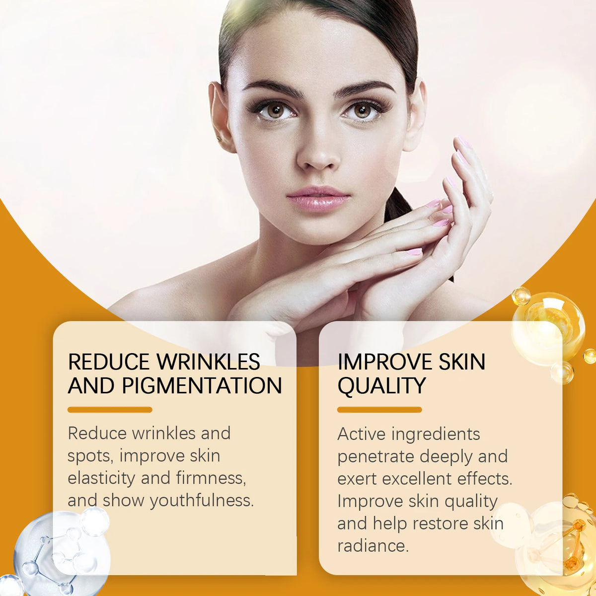 Vitamin C Facial Serum Anti-Aging Deep Hydrating Fades Fine Wrinkles Brightening Moisturizing Repair Nourishing Skin Care Essence