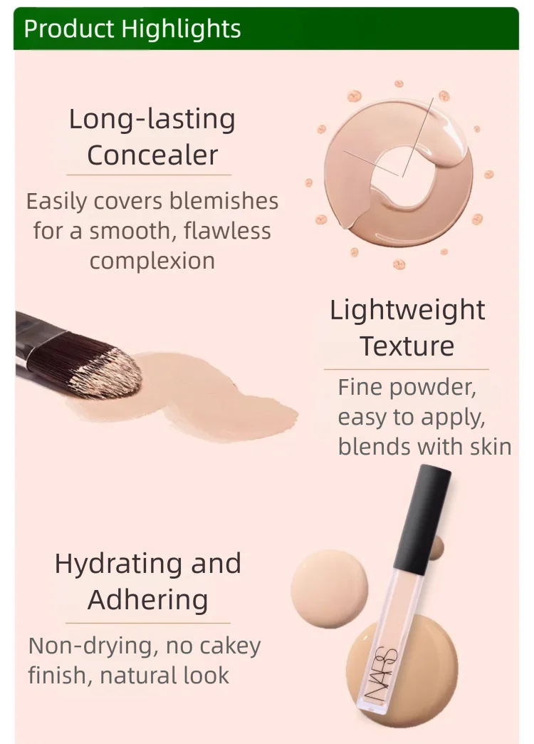 NARS Radiant Creamy Concealer Vanilla 1232 | face makeup | Brightening Under-eye Coverage | Non-creasing Formula | 6ml