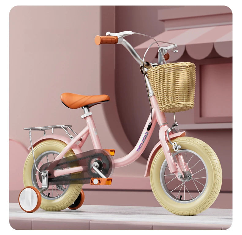 Children's bicycle with auxiliary wheels 12-14-16-18-20 inches