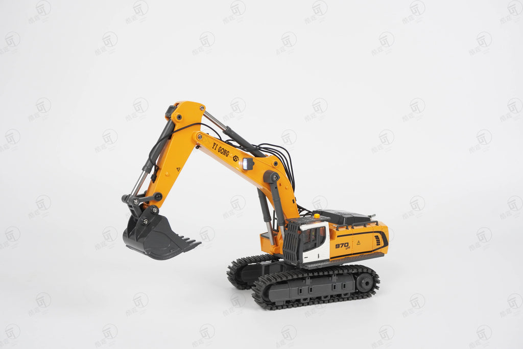 Mini Excavator 1/50 970 Electric Excavator Simulation Model With Lighting System Desktop Remote Control Excavator Model Toy