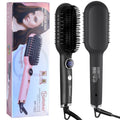 Hatteker Multi-Setting Hair Styling Comb Adjustable Temperature Volumizing Straightening/Curling Brush Hair Straightener Comb