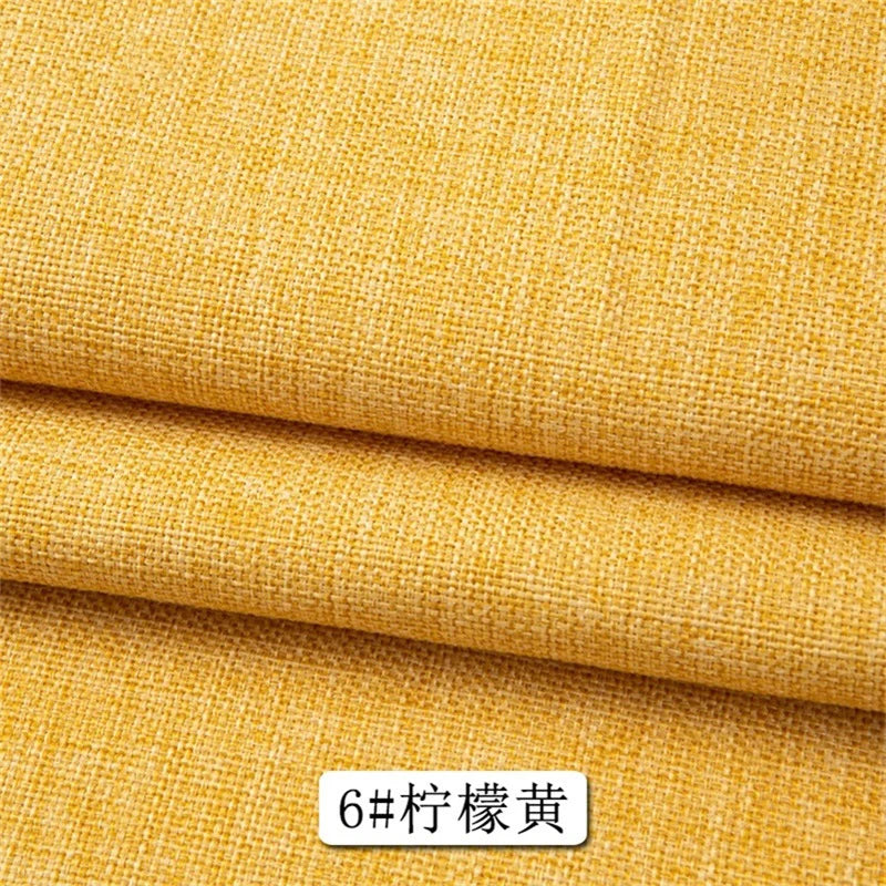 150 Cm Wide Home Textile Cotton Linen Style Sofa Fabric Solid Color Thickened Linen Coarse Cloth DIY Tablecloth Fabric 400 G / M