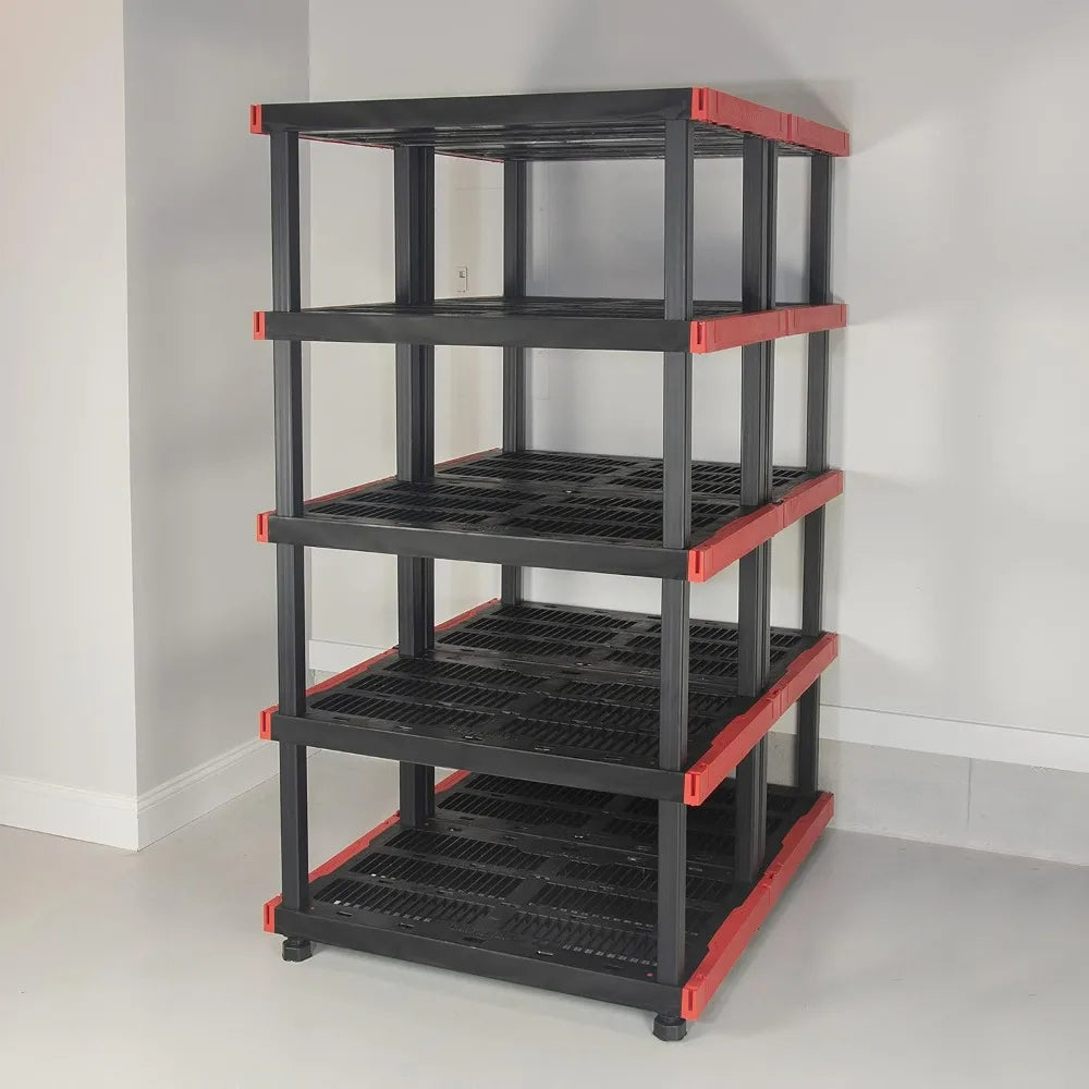 CX Craftsman, 4-Tier/5-Tier Highly Durable Storage Rack, 200lbs/shelf, (72.3H x 40W x 24D) Interlocking Shelving Unit Weather