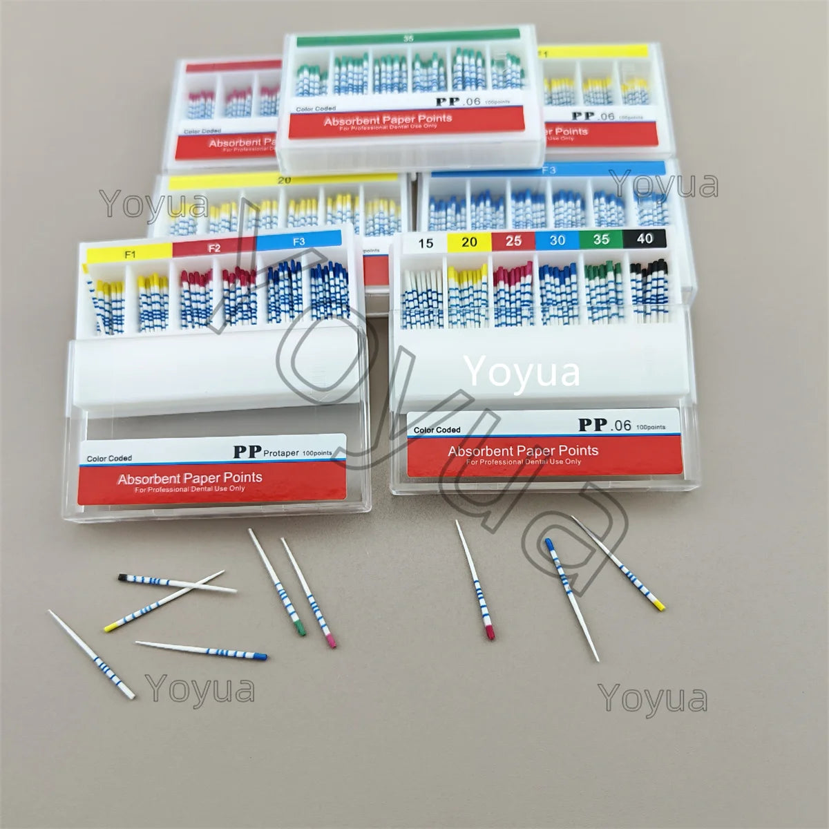 10x100pcs/pack Absorbent Paper Points 02/04/06/F1-F3 PP Endodontics Absorbent Paper Cone Dentist materials Guttahanger