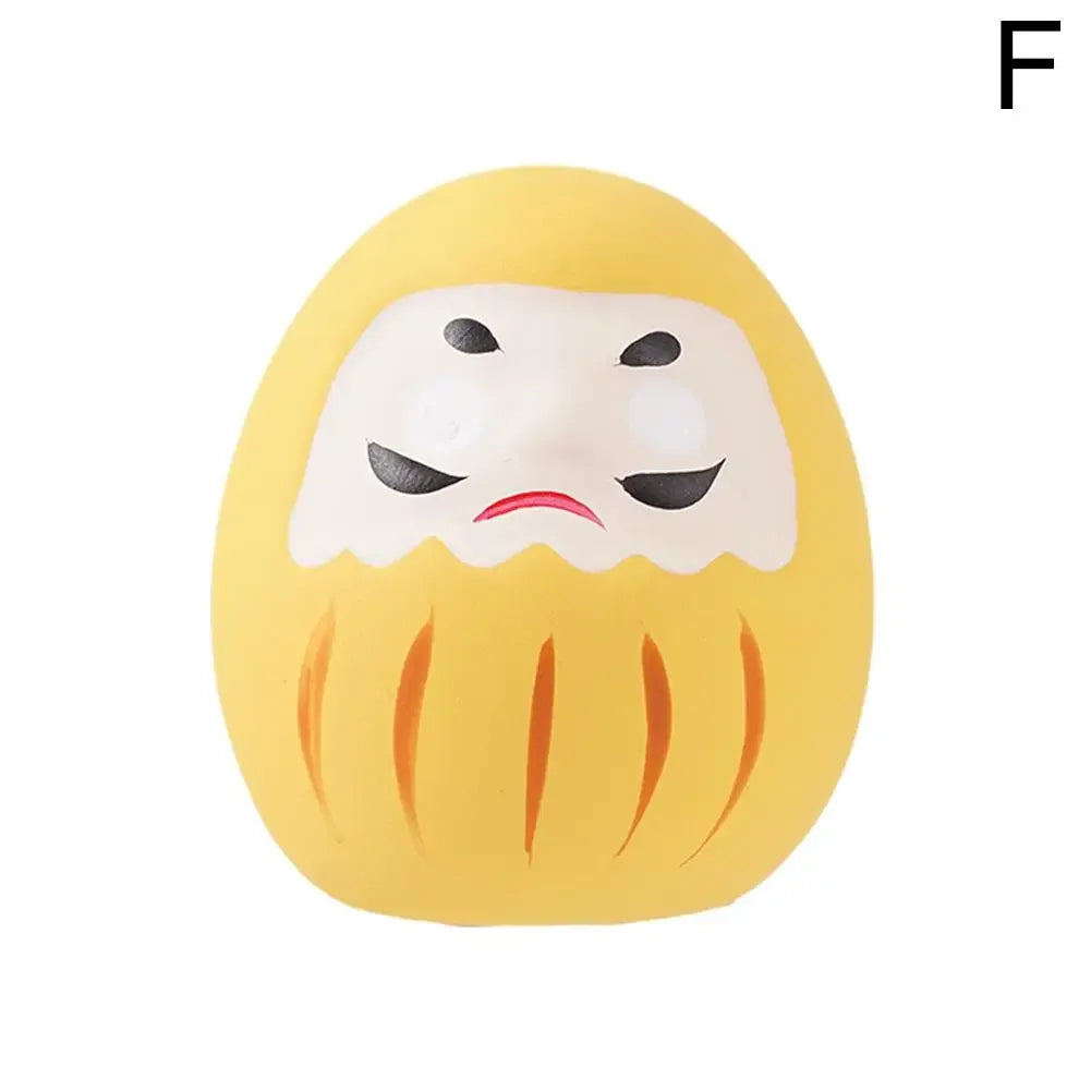 1pcs Japanese Ceramic Daruma Doll Crafts Lucky Charm Fortune Ornament Landscape Home Decor Miniature Accessories Gifts