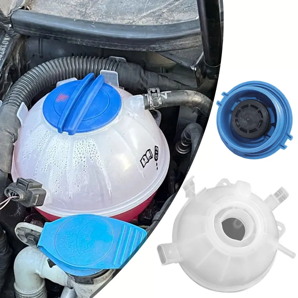 Car Coolant Reservoir Expansion Tank+Cap Accessories for VW Jetta MK5 Golf GTI MK6 Tiguan Passat CC Beetle Eos Audi A3 Q3 TT