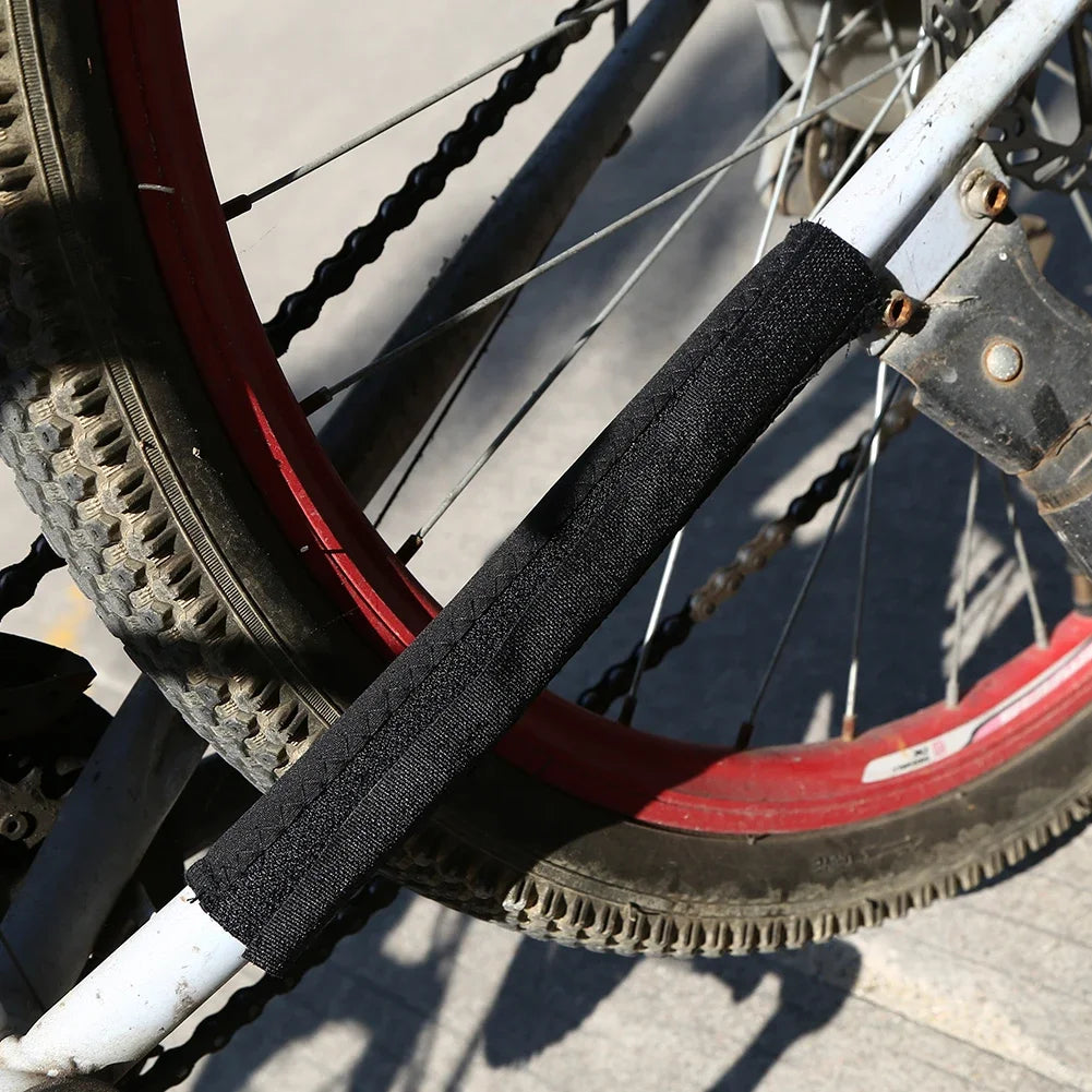 1/2PCS Bike Frame Chain Protector Neoprene Polyester Guard Black Cycling Chain Protection Accessory