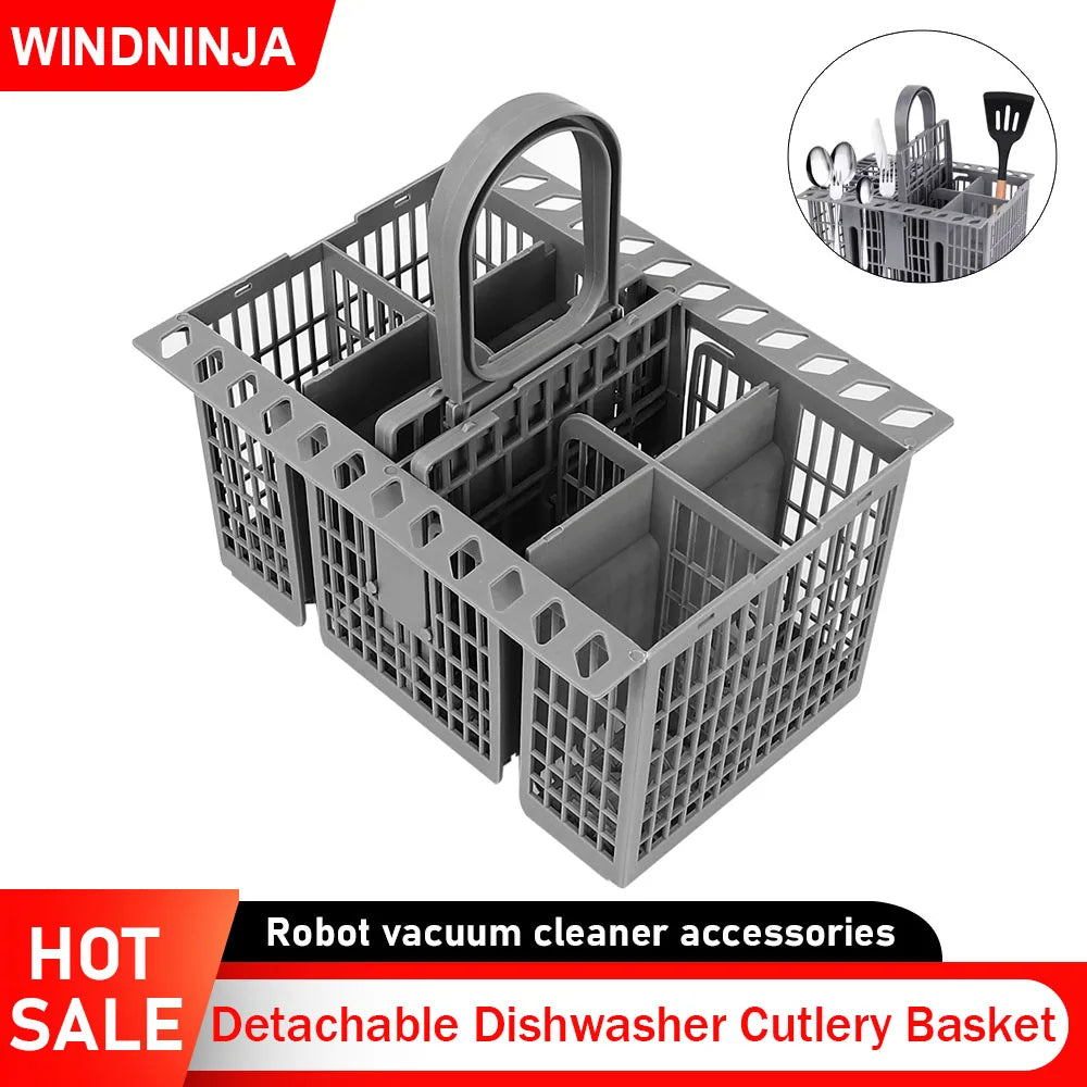 Detachable Dishwasher Cutlery Basket Portable Tableware Fork Spoon Cutlery Storage Kitchen Multifunctional Dishwashing Tools ﻿