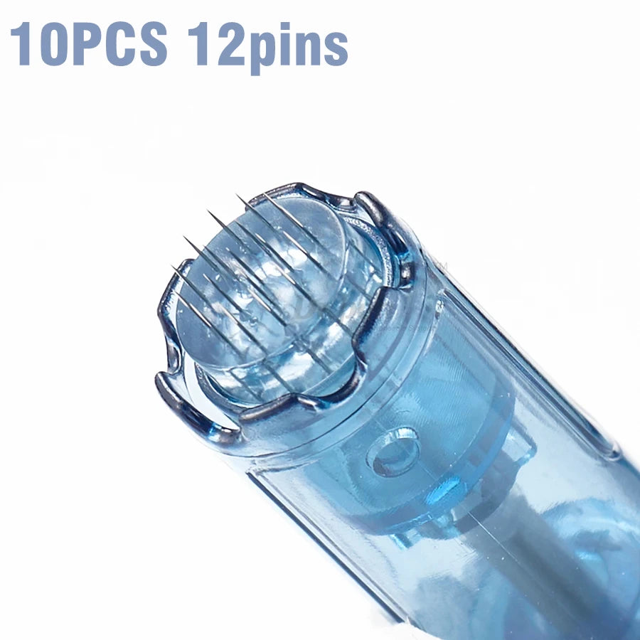 10Pcs Needle Cartridges 12/18/24/36/42 Pins Nano Micro Needle 0.25mm Mesotherapy Cartridge For Dr Pen M8S/A9/A8S/A11