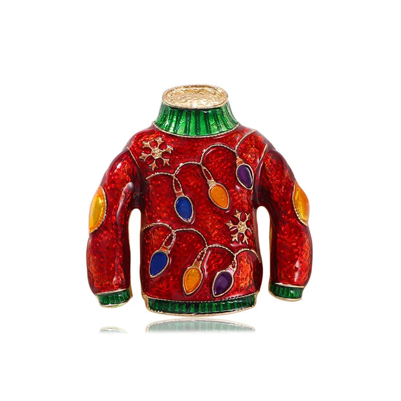 New Christmas Brooch Shiny Crystal Christmas New Year Accessory Pin Snowman, Elk, Christmas Tree Series Decoration Jewelry Gift