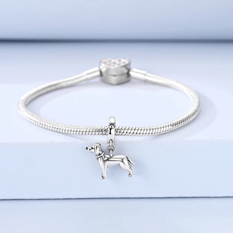 Beautiful 925 Sterling Silver Puppy Cat Swallow Raccoon Giraffe Animal Pendant Fit DIY Bracelet Necklace Package Jewelry Gifts