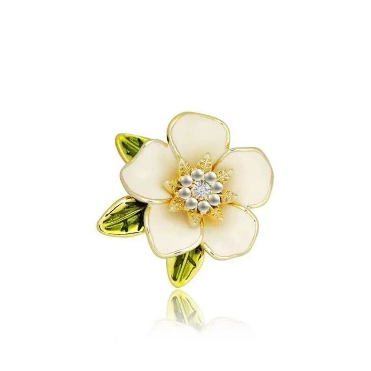 1Pc Temperament Gardenia Brooch For Men's Fashionable And Versatile Women's Exquisite Jewelry, Birthday Party banquet Gift 2024