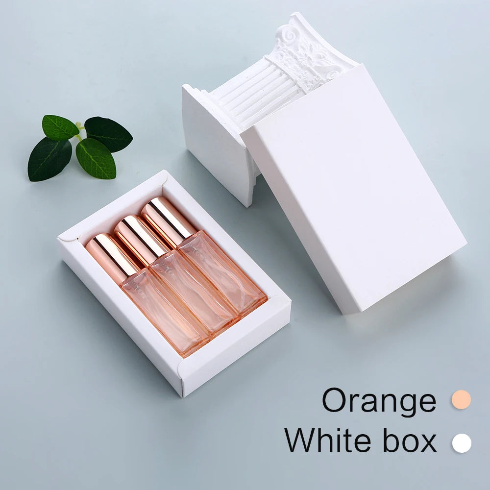10ml Perfume Bottle Colorful Thick Glass Perfume Atomizer Portable Refillable Fragrance Bottle with Exquisite Gift Box