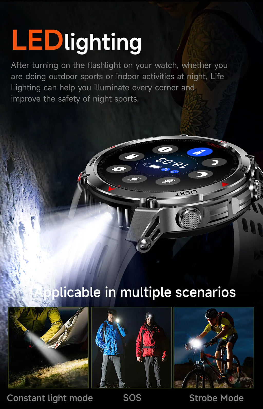 2025 New Military Bluetooth Call Smart Watch Built-in GPS Compass Barometric Altimeter 3ATM Waterproof Sports Smartwatches Men