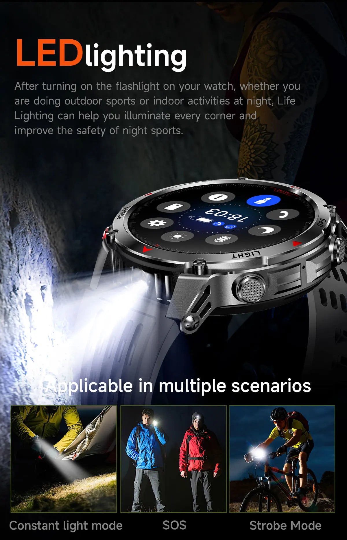2025 New Military Bluetooth Call Smart Watch Built-in GPS Compass Barometric Altimeter 3ATM Waterproof Sports Smartwatches Men