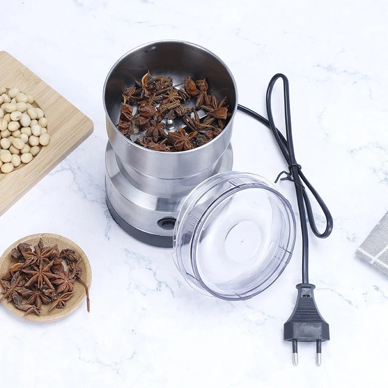 Electric Coffee & Spice Grinder 200W, 400ML Large Capacity Stainless Steel Dry Food Processor with One-Touch Control