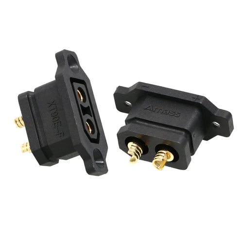 1 / 2 /5pcs Amass XT90E-F Battery Connector XT90E Female Plug Gold-plated XT90 Mountable Connector Yellow/Black Socket
