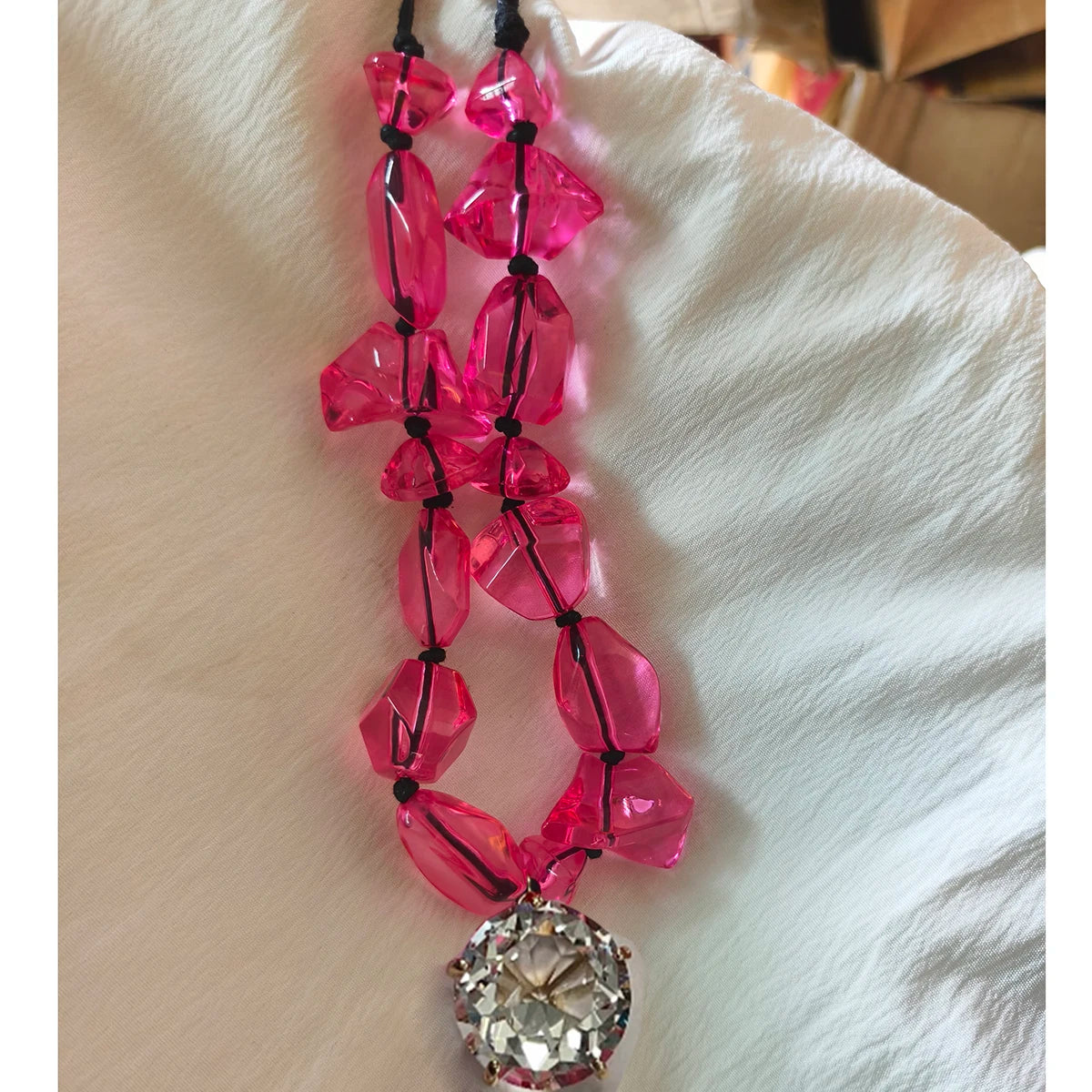 Gemstone natural stone Crystal  Charms  necklaces for women Jewelry Party  Gift Necklace for Women  pendant charm