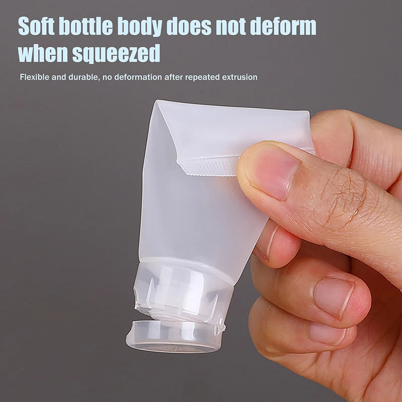 10Pcs Refillable Clear Squeeze Lotion Container Bottle Empty Matte Tube Travel Pack Cosmetic Cream Lotion Shampoo Bath Dispenser