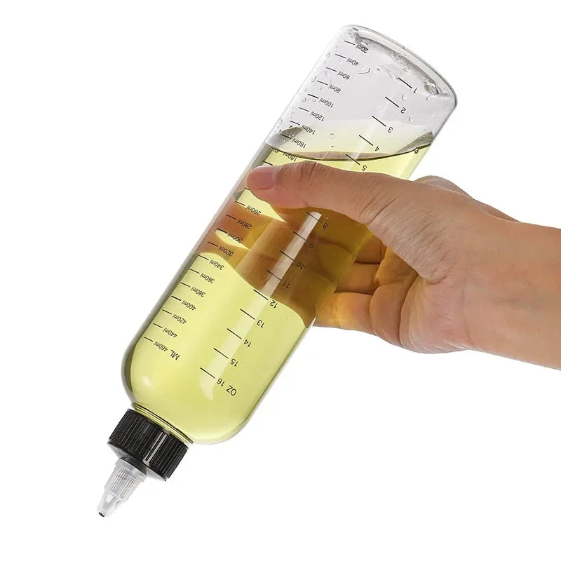 1Pcs 30ml-500ml Empty Plastic Bottle Refillable Oil Liquid Dropper Bottles W/ Twist Top Caps For Tattoo Pigment Ink Containers