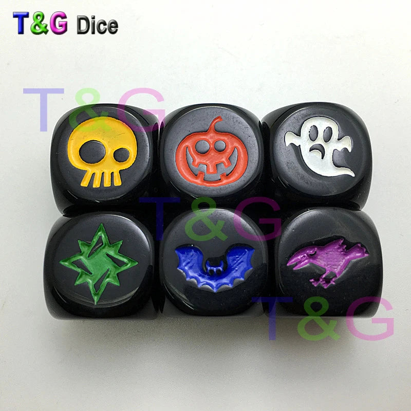 T&G Dice Customize Dice with LOGO, Engraved or Print Pattern D4-D100 for Board Game DND TRPG Entertainment