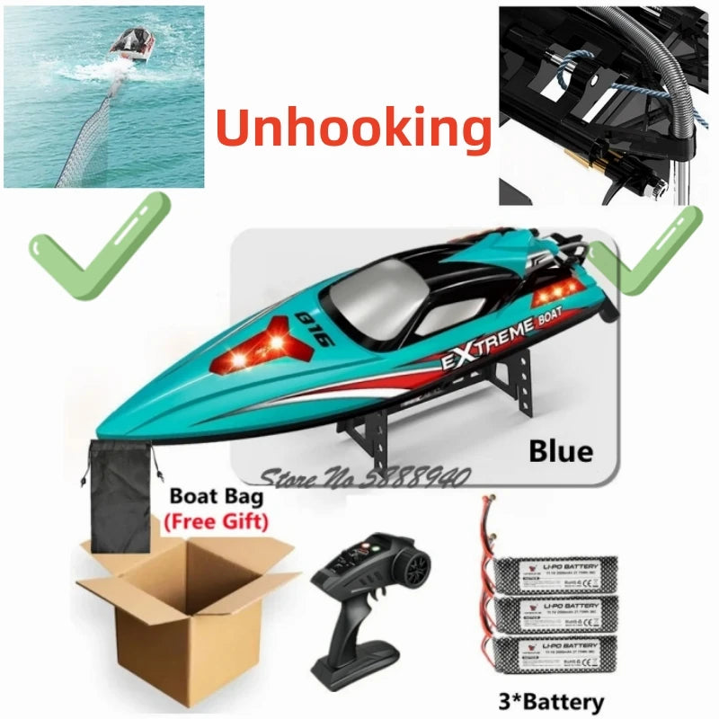 70KM/H High Speed Remote Control Boat RC Speedboat  200M Nesting Unhook Capsized Reset Waterproof Racing Induction RC Boat Toy