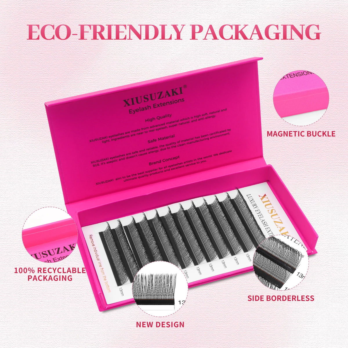 XIUSUZAKI  U-Shaped YY 3D 4D 5D Eyelash Extensions New Style U 2D YY Lashes Extension Mink Premade Volume Fans False Eyelashes