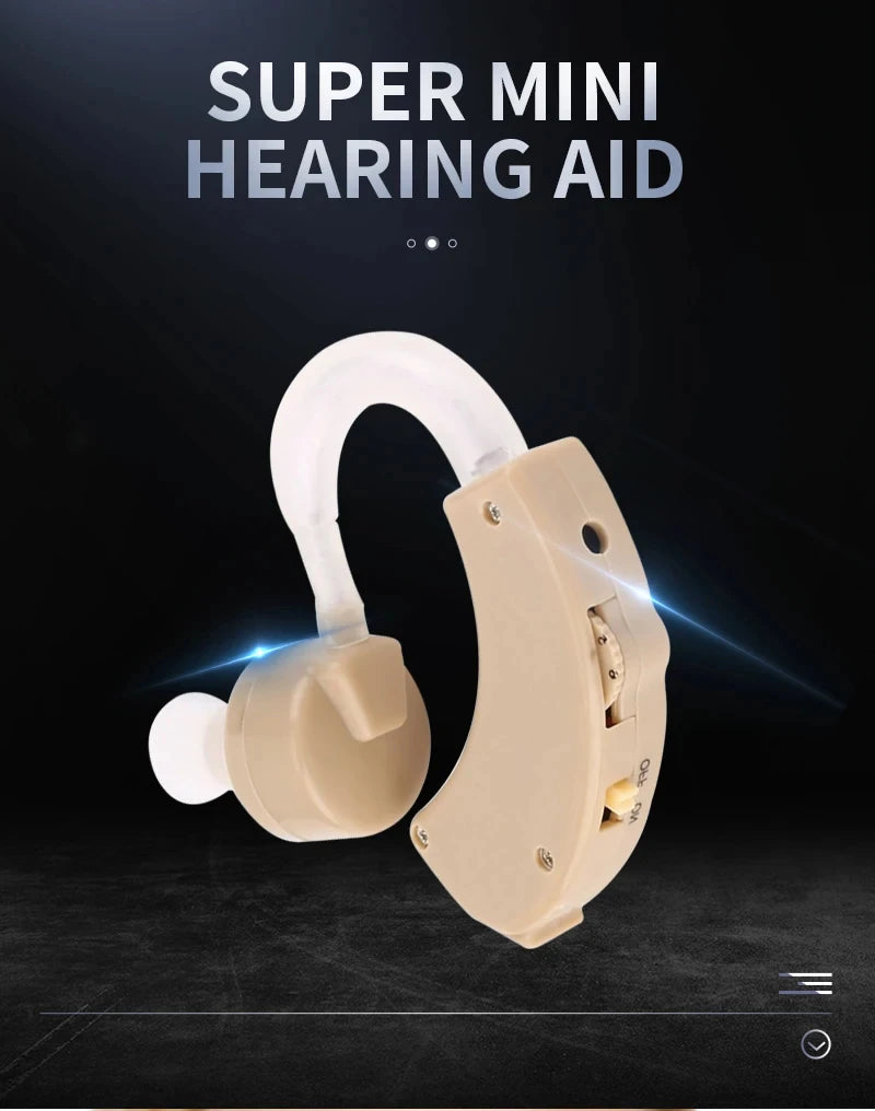 Battery Adjustable Tone Hearing Aid Rechargeable Ear Hearing Amplifier Hearing Aids Device for Elderly Hearing Loss Lightweight