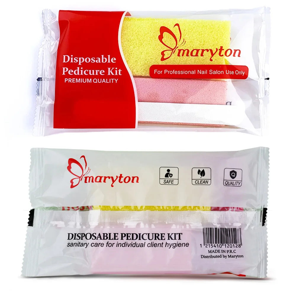 800 Sets/Carton Disposable Pedicure Kits Nail Sets Sand File Buffer Sponge Block Manicue Tools