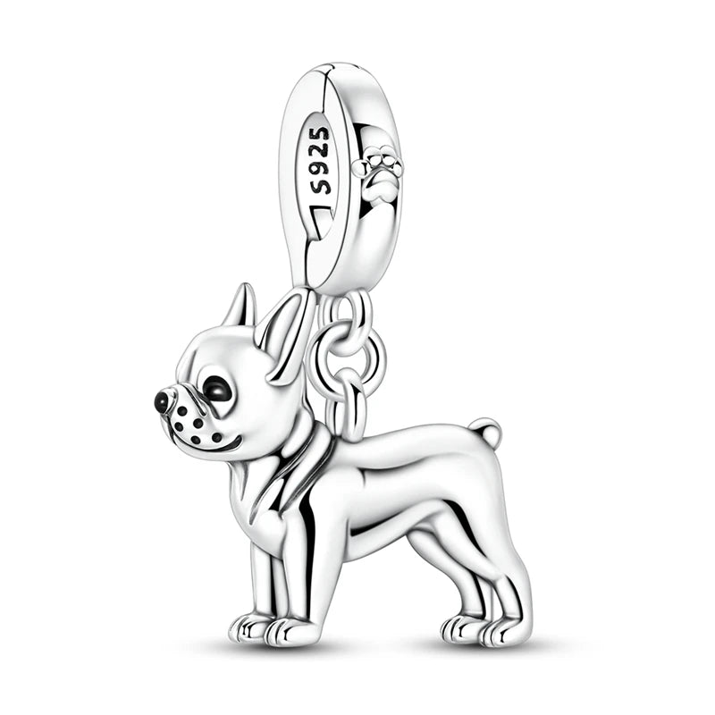 Beautiful 925 Sterling Silver Puppy Cat Swallow Raccoon Giraffe Animal Pendant Fit DIY Bracelet Necklace Package Jewelry Gifts