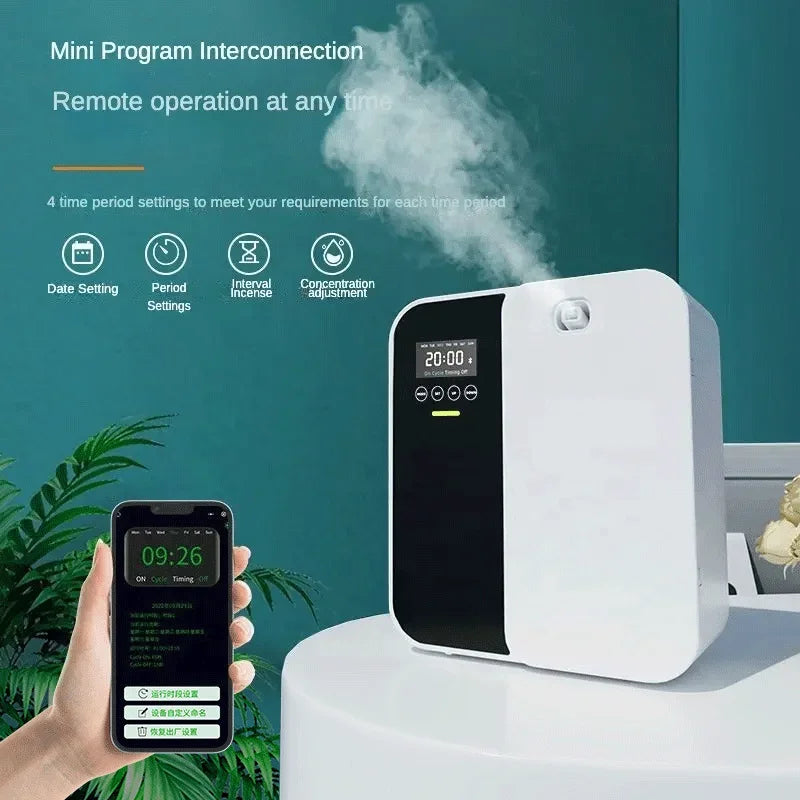Aroma Diffuser Machine Wall Mounted Waterless Diffuser for Large Room Bluetooth Essential Oil Diffuser Electric Smell for Home