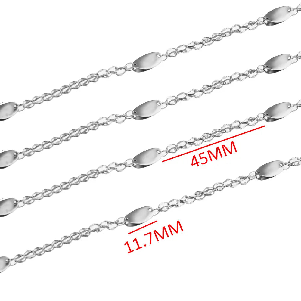 1 Meter Stainles Steel Gold Handmade Star Shells Chains for Women Necklace Bracelet Anklet Making Supplies Bulk Items Wholesale
