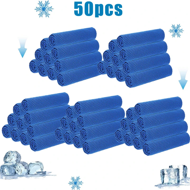 10-70pcs Cooling Towels for Neck and Face Sport Quick Drying Cool Towel Microfiber Cold Towel for Workout Yoga Camping Gym Club