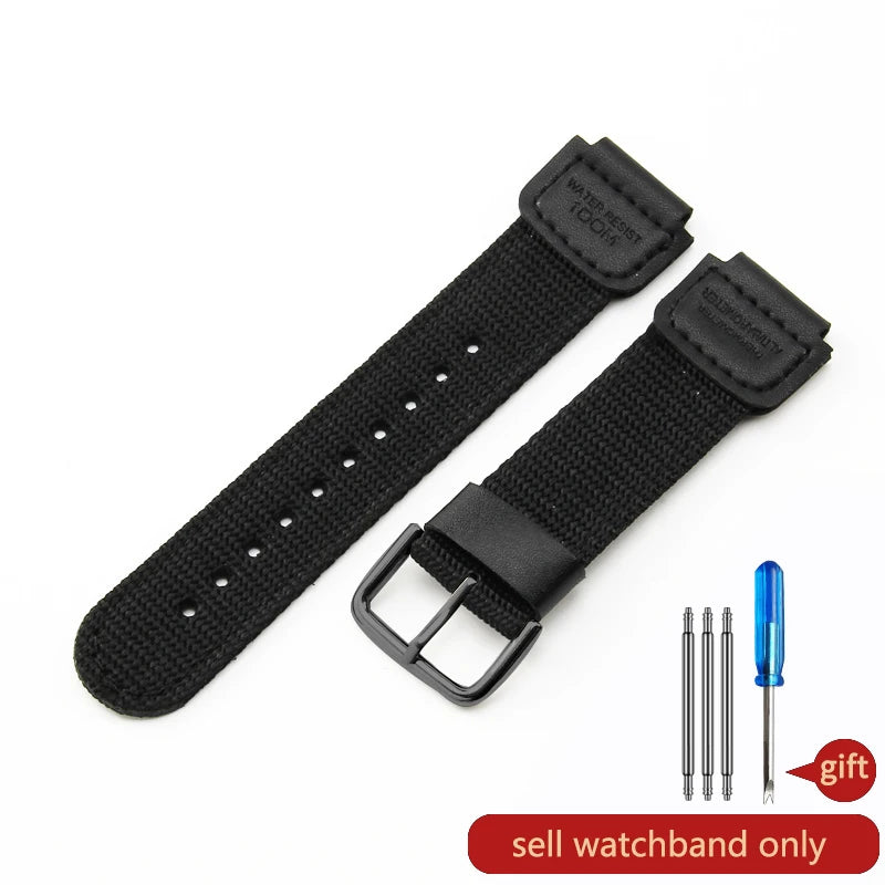 For Casio Small Square Black Army Green Dw5600 GW-5000 5035 GW-M5610 Farm Oak Ga2100 Gm2100 Modified Canvas Nylon 18mm Watchband