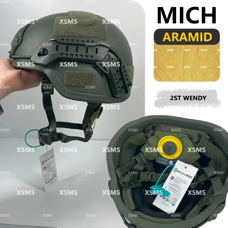 Protective Helmet  -FAST - Aramid  - Whith Wendy