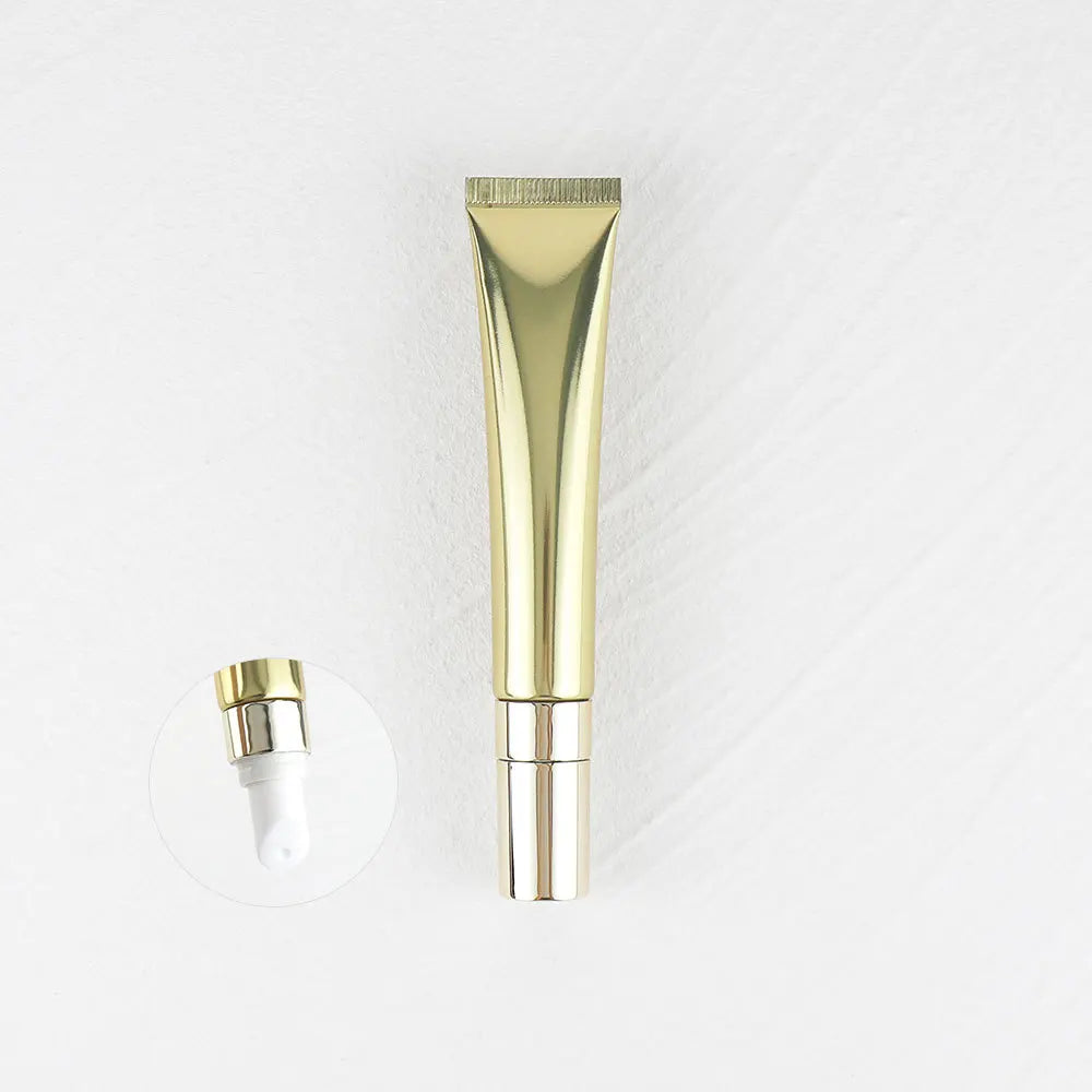 20ml Lip Gloss Tube Custom Logo Empty Squeeze Plastic Liquid Lipstick Metal Tip Lip Oil Balm Container Metal Applicator 30pcs