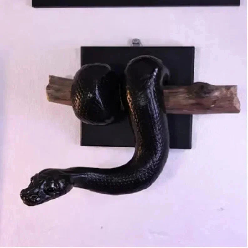 Golden Ball Python Wall Art 3D Metallic Snake Sculpture Home Decor For Snake Lovers Halloween Christmas Gift Gothic Accent