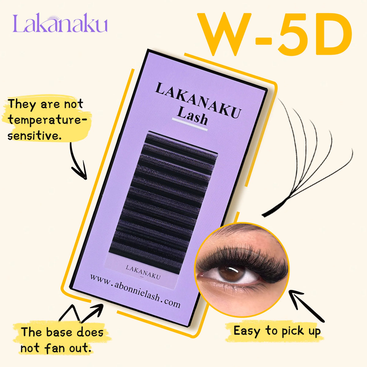 LAKANAKU Pointed Spikes Fibras Tecnologicas Pestañas Sharp Spike Flexible Light Lashes